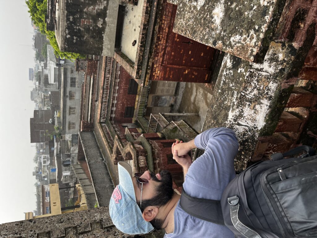 Interior of Ram Pyari Mahal with Indian and French tiles, cultural heritage Gujrat