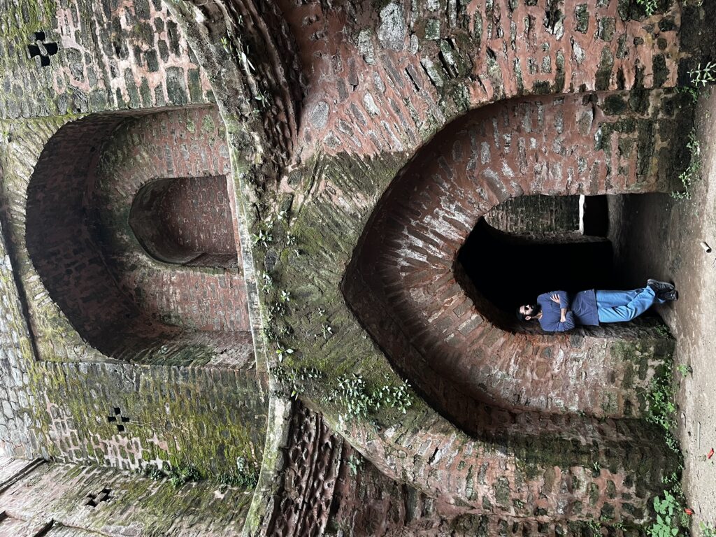 Stone steps of Kharian baoli, Mughal heritage site along GT Road Punjab