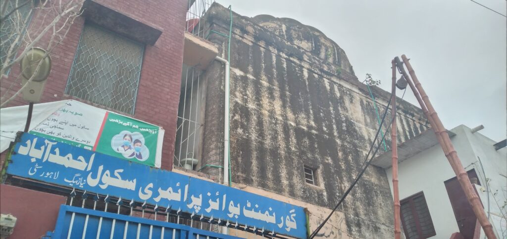 Historic school building converted from Bhadrkali temple