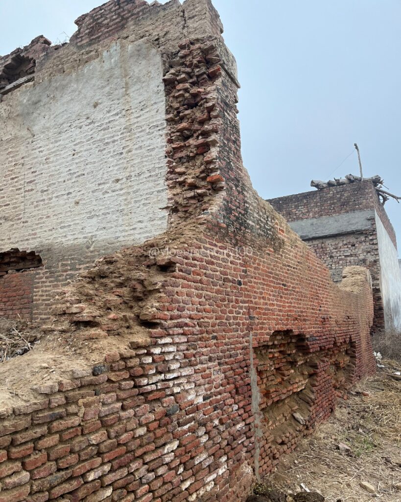 Broken Baradari and Talab near Sandhawalia Gurdwara showing historic landscape of Lahore region